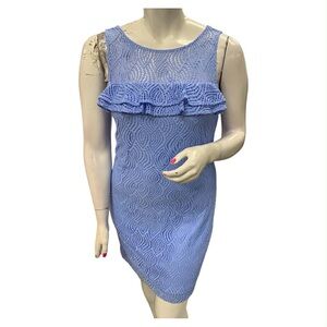 Lilly Pulitzer Blue Lace Mini Dress Size L